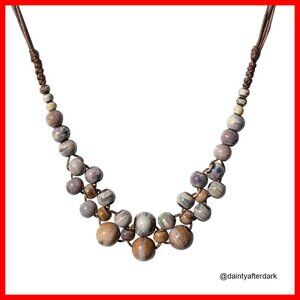 Adjustable Ceramic Bead Bohemian Statement Necklace